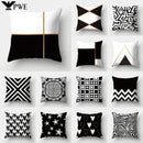 Axyaa Geometric Print Polyester Sofa Cushion Covers Home Decor Pillowcase