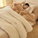 Axyaa Plaid Milk Velvet Winter Blanket | Single & Double, Thick, Feather Core | Spring & Autumn Blanket