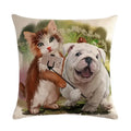 Axyaa Cute Animal Print Pet Pillow Cover for Home Sofa Decoration