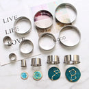 Axyaa Stainless Steel Round Cake Mould Set - DIY Kitchen Baking Tools