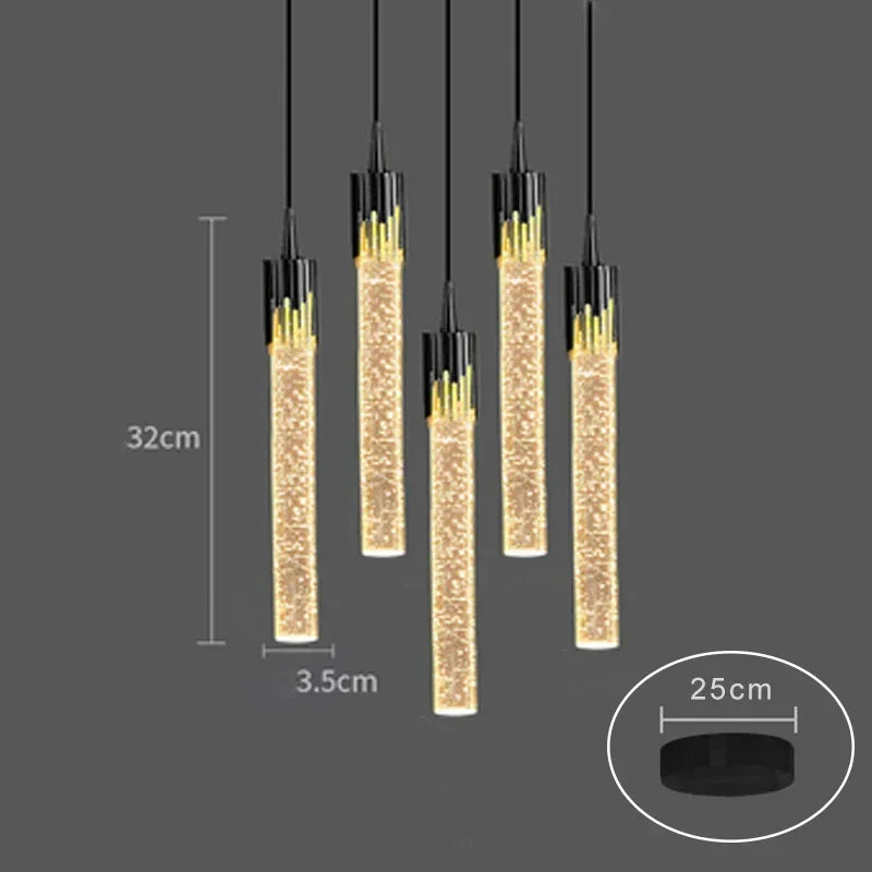 Luxury Crystal Pendant Chandelier by Axyaa for Home Decor and Living Room Lighting