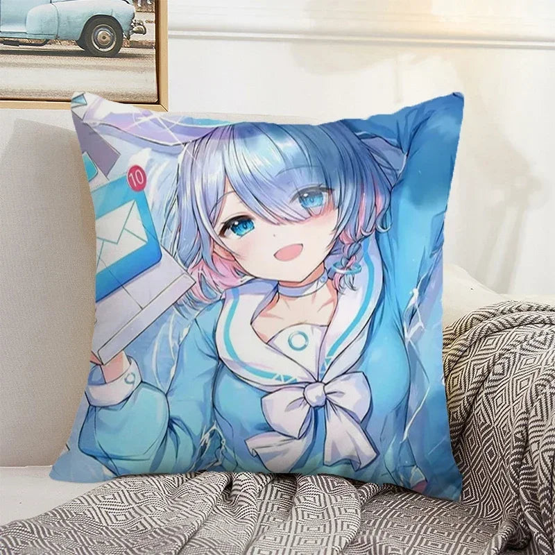 Axyaa Blue Archive Modern Women's Pillowcase 45x45 Decorative Cushion Cover