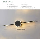 Axyaa LED Wall Lamps: White Black Mirror Headlights Sconce for Indoor Lighting