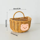 Axyaa Woven Hanging Basket: Kitchen Organizer & Cute Wall Storage