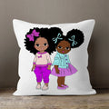Axyaa Cartoon Girl Pillow Case: Soft Short Plush Cushion Cover for Sofa & Home Decor