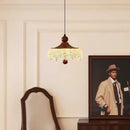 Axyaa Walnut Retro Pendant Light for Restaurant, Bedroom, Bar - LED Chandelier