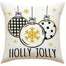 Axyaa Merry And Bright Christmas Holiday Pillow Cover for Sofa, Bedroom & Car