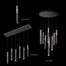 Axyaa Luxury Crystal Column Chandelier for Staircase LED Pendant Lamp