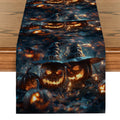 Axyaa Jack-O-Lantern Wizard Hat Table Runner for Festive Home Decor