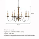 Axyaa Rustic Wooden Chandelier for Home Decor and Lighting