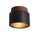Wabi-Sabi Stone Ceiling Lamp by Axyaa: Medieval Cream Light Fixture for Entrances & Balconies