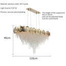 Axyaa Gold K9 Crystal Pendant Light for Bedroom Living Room Dining Kitchen