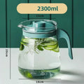 Axyaa Glass Kettle: High Temp Resistance Water Bottle, Transparent Teapot, Coffee Jug