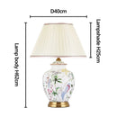 Axyaa Ceramic Bird Flower Table Lamp for Bedroom Study Reading Night Light