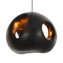 Axyaa Black LED Chandelier: Minimalist Designer Pendant Lamp for Kitchen, Dining Room, Bedroom