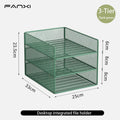 Axyaa Desk Organizer: 4-Tier Desktop Storage Rack & File Holder