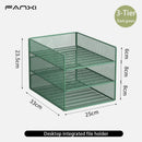 Axyaa Desk Organizer: 4-Tier Desktop Storage Rack & File Holder