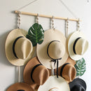 Axyaa Macrame Hat Hangers Boho Wall Decor Shelves for Bedroom, Living Room, Nursery
