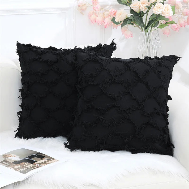 Axyaa Luxury Cotton Linen Pillow Cover 45x45cm - Sofa Decor Case