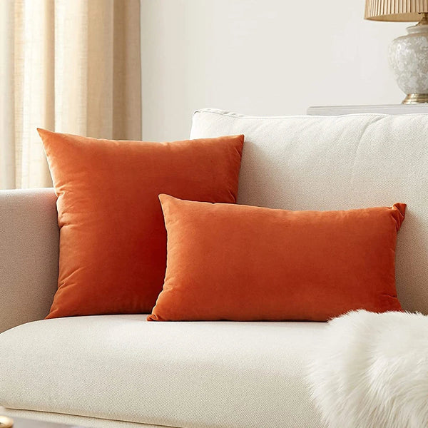 Axyaa Soft Living Room Pillow Cover Breathable Simple Plain Cushion Home Pillowcase