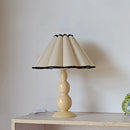 Axyaa Gourd Table Lamp with Petal Fabric Shade E27 for Bedroom Living Room