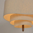 Axyaa Retro Style Fabric Chandelier Pendant Light for Living Room