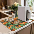 Axyaa Halloween Pumpkin Kitchen Drying Mat Absorbent Anti-slip Bathroom Drain Pad
