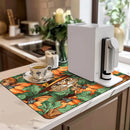 Axyaa Halloween Pumpkin Kitchen Drying Mat Absorbent Anti-slip Bathroom Drain Pad