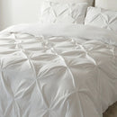 Axyaa Twist Pinch Pleated Quilt Cover Set King Queen
