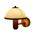 Axyaa Mushroom LED Wall Light with Wooden Acrylic Lampshade for Home Decor
