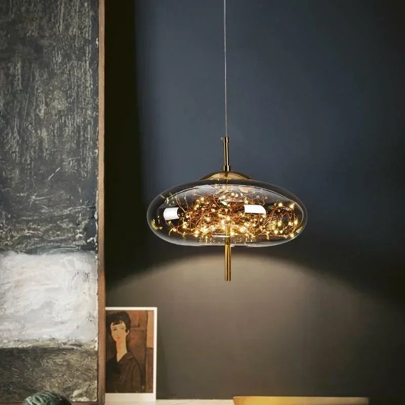 Axyaa Nordic Glass Starlight Chandelier for Home and Hotel Decor