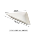 Axyaa White Ceramic Triangle Plate Set for Modern Dining & Molecular Cuisine.