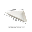Axyaa White Ceramic Triangle Plate Set for Modern Dining & Molecular Cuisine.