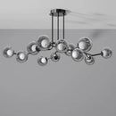 Axyaa Glass Globe LED Pendant Chandelier for Dining Room, Foyer & Art Decor