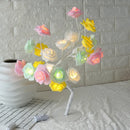 Axyaa Rose Flower Table Lamp: 24 LED Bedroom Night Light & Home Decor