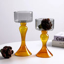 Axyaa Geometric Glass Vase Candle Holder Tall Flowerpot Home Decor