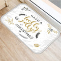Axyaa Christmas Snow Deer Print Door Mat Non-Slip Floor Carpet - Home New Year Decoration