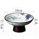 Axyaa Blue & White Porcelain Vase with Artificial Flowers: Modern Desk Decor