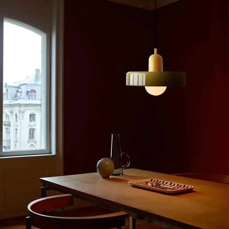 Axyaa Macaron Retro Glass Ceiling Chandelier - Vintage LED Pendant Lighting
