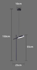Axyaa Minimalist Bedroom Headboard Pendant Light with Adjustable Multiple Headlights