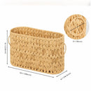 Axyaa Woven Toilet Paper Storage Basket with Handles | Large Capacity Bathroom Organizer