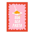 Axyaa Wine & Pasta Night Poster Set for Trendy Bar Cart and Maximalist Room Decor