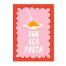 Axyaa Wine & Pasta Night Poster Set for Trendy Bar Cart and Maximalist Room Decor