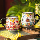 Retro Ceramic Coffee Mug by Axyaa - Creative Office Breakfast Cup