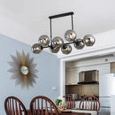 Axyaa Grey Glass LED Pendant Chandeliers for Living Room, Bedroom, and Kitchen