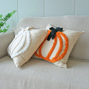 Axyaa Halloween Pumpkin Embroidered Cushion Cover 45x45cm Bow Decoration