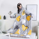 Axyaa Cozy Sleeved Quilted Pillow Blanket: Fashionable & Comfortable Dual-Purpose Bedding