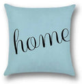 Axyaa Light Blue Linen Cushion Cover - 40x40 to 60x60 Pillowcase