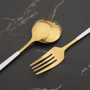 Axyaa 30-Piece White Gold Stainless Steel Cutlery Set