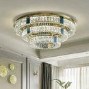 Axyaa Crystal Shell LED Ceiling Chandelier for Elegant Indoor Lighting